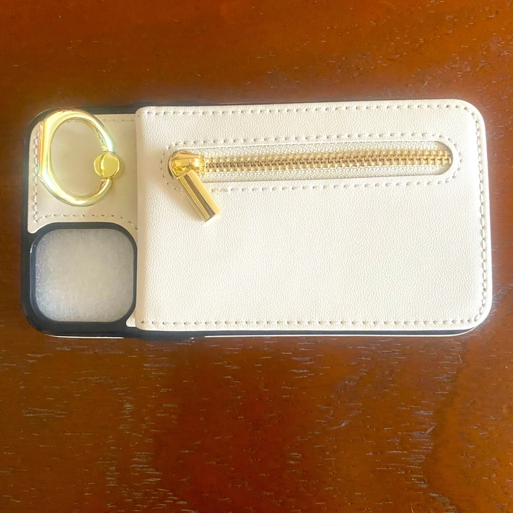 Apple i-phone  11 pro case with attached wallet and ring. NEW